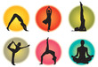 colorful yoga poses