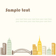 vector background with city silhouette