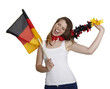 Female Soccer Fan shouting