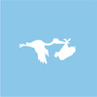 Storch Mit Baby Silhouette