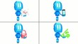 Video: Robots with objects on white background set 02 Robots with objects on white background set 02