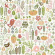 seamless pattern with floral ornament