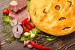 Photo: Fydzhin Meat Pie, Vegetables Fydzhin Meat Pie, Vegetables