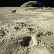 rising earth over "a small step"