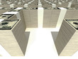 Illustration: maze of stacks of dollars 3 maze of stacks of dollars 3