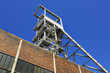 Pit head winding gear at disused coal mine in Göttelborn