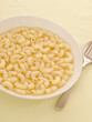 close up of a bowl of macaroni soup close up of a bowl of macaroni soup