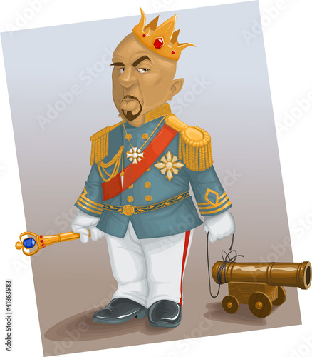 Vector: the haughty king, with a toy gun the haughty king, with a toy gun
