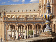 Ornate building in Plaza de Espana, Seville, Spain