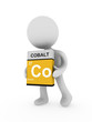 3d man carry a cobalt box