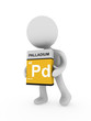 3d man carry a palladium box