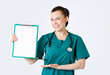 Smiling medical female doctor