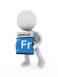3d man carry a francium box