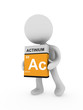 3d man carry a actinium box