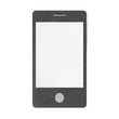 Mobile phone smartphone blank craft by cork board(clipping path)