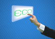 Business hand pointing screen eco
