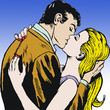 Pareja de Enamorados Besandose Pareja de Enamorados Besandose
