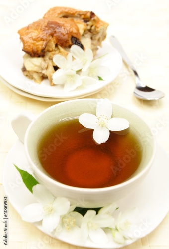Photo: jasmine tea with apple casserole jasmine tea with apple casserole