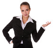 Business woman with depostration gesture