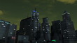 Night descends on the city
