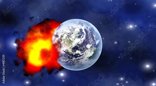Illustration: Meteoriten Einschlag Meteoriten Einschlag