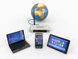 Home wifi network. Internet via router on phone, laptop and tabl Home wifi network. Internet via router on phone, laptop and tabl