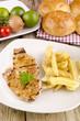 pork chops with french fries pork chops with french fries