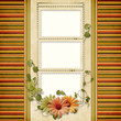 Old stamp-frame  on vintage background