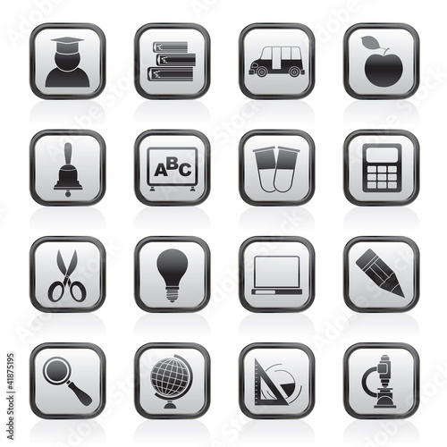 Vector: education and school icons - vector icon set education and school icons - vector icon set