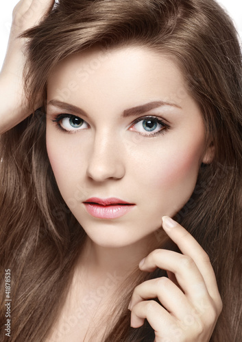 Photo: closeup portrait of attractive girl closeup portrait of attractive girl