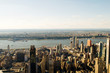New York city panorama with tall skyscrapers