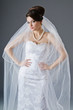 Bride in wedding dress in studio shooting