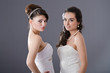 Bride posing in studio shooting