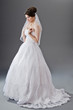 Bride in wedding dress in studio shooting
