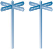 Educational direction or choices signpost Educational direction or choices signpost