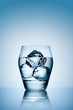 Photo: Ice in glass of vodka. Ice in glass of vodka.