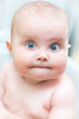 closeup portrait of adorable baby