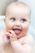 closeup portrait of adorable baby