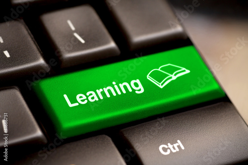 Photo: e-Learning Concept. Computer Keyboard e-Learning Concept. Computer Keyboard
