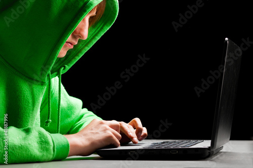 Photo: hacker portrait hacker portrait