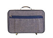 Old Tweed Suitcase Isolated Old Tweed Suitcase Isolated