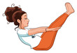 Yoga Position. Vector isolated illustration. Yoga Position. Vector isolated illustration.