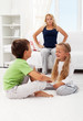 Quarreling and fighting kids