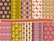 Abstract vector set of scrapbook paper