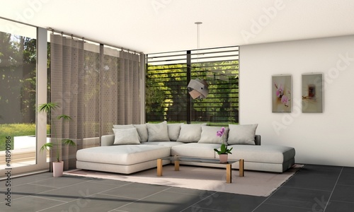 Illustration: 3d helles Wohnzimmer 3d helles Wohnzimmer