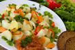 Boiled potatoes with vegetables Boiled potatoes with vegetables