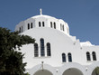 Greek orthodox Cathedral in Fira Santorini Greece