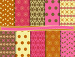 Abstract vector set of scrapbook paper