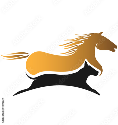 Vector: Horse and dog racing logo vector Horse and dog racing logo vector
