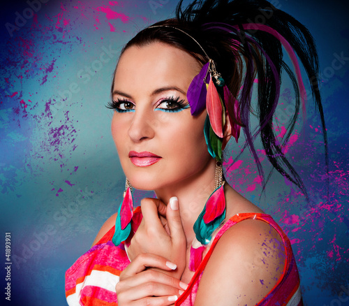 Photo: Beauty Portrait bunte Farben / colors-3 Beauty Portrait bunte Farben / colors-3